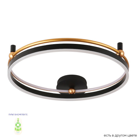 Потолочный светодиодный светильник Crystal Lux FERNANDO PL72W LED BLACK/GOLD 0621/172, LED 72W 3000-6300K 4250lm - миниатюра 1