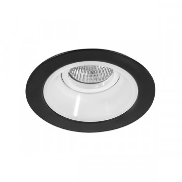 Встраиваемый светильник Lightstar Domino D61706, 1xGU5.3x50W, черный, белый, металл