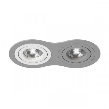 Встраиваемый светильник Lightstar Intero 16 i6290609, 2xGU10x50W, серый, серый с белым, металл