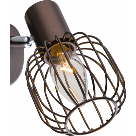 Настенный светильник с регулировкой направления света Globo Akin 54801-1, 1xE14x40W, металл - миниатюра 3