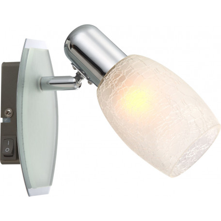 Настенный светильник с регулировкой направления света Globo Cyclone 54917-1, 1xE14x40W, металл, стекло