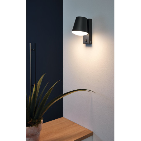 Настенный светильник Eglo Caldiero 97451, IP44, 1xE27x10W, серый, металл, пластик - миниатюра 2