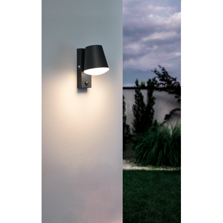 Настенный светильник Eglo Caldiero 97451, IP44, 1xE27x10W, серый, металл, пластик - миниатюра 3