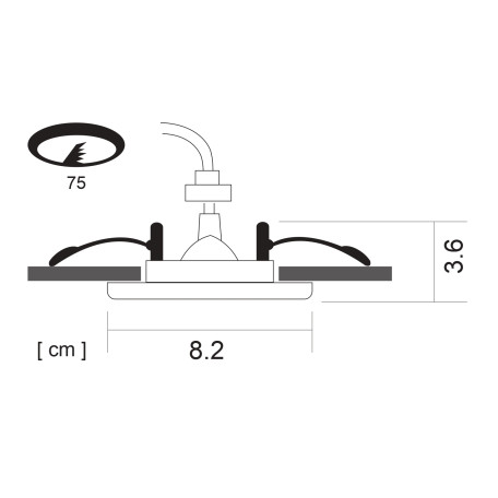 Схема с размерами Arte Lamp A5440PL-1WH