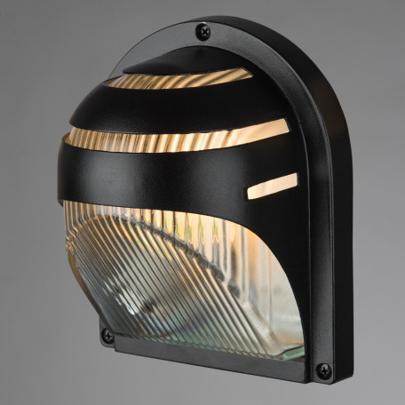 Настенный светильник Arte Lamp Urban A2802AL-1BK, IP54, 1xE27x60W, стекло - миниатюра 2