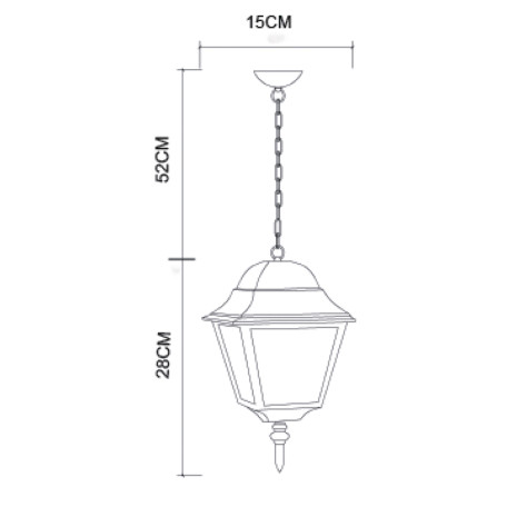 Схема с размерами Arte Lamp A1015SO-1BK