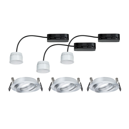 Встраиваемый светодиодный светильник Paulmann Premium Line LED 230V Coin Satin 51mm 92797, IP23, LED 6,8W, металл - миниатюра 3