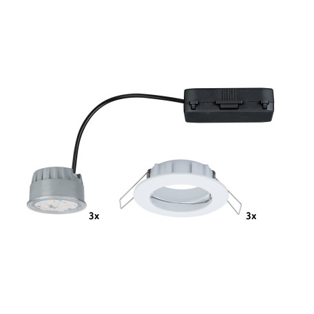 Встраиваемый светодиодный светильник Paulmann Premium Line LED 230V Coin 51mm 92807, IP44, LED 7W, белый, металл - миниатюра 3