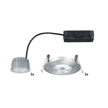 Встраиваемый светодиодный светильник Paulmann Premium Line LED 230V Coin 51mm 92809, IP44, LED 7,2W, алюминий, металл - миниатюра 3