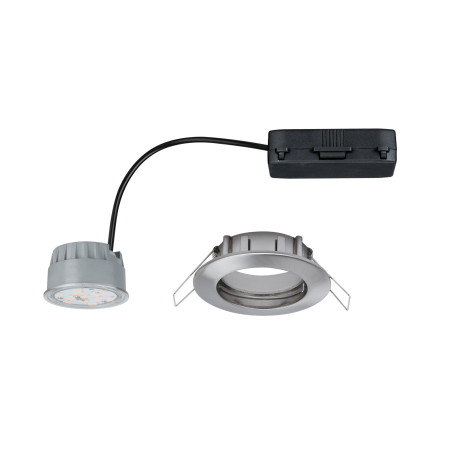 Встраиваемый светодиодный светильник Paulmann Premium Line LED 230V Coin 51mm 92810, IP44, LED 7W, матовый хром, металл - миниатюра 3