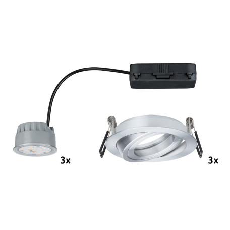 Встраиваемый светодиодный светильник Paulmann Premium Line LED 230V Coin 51mm 92817, IP23, LED 7,2W, металл - миниатюра 2