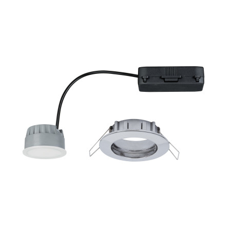 Встраиваемый светодиодный светильник Paulmann Premium Line LED 230V Coin Satin 51mm 92828, IP44, LED 7W, хром, металл - миниатюра 3