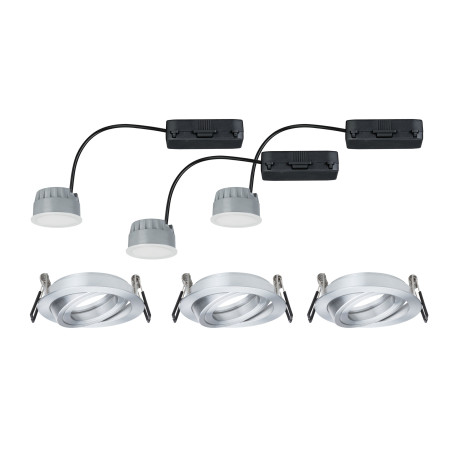 Встраиваемый светодиодный светильник Paulmann Premium Line LED 230V Coin Satin 51mm 92833, IP23, LED 7W, металл - миниатюра 3
