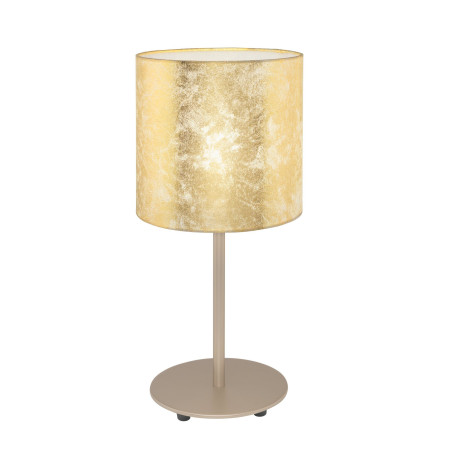 Настольная лампа Eglo Viserbella 97646, 1xE27x60W, бежевый, матовое золото, металл, текстиль