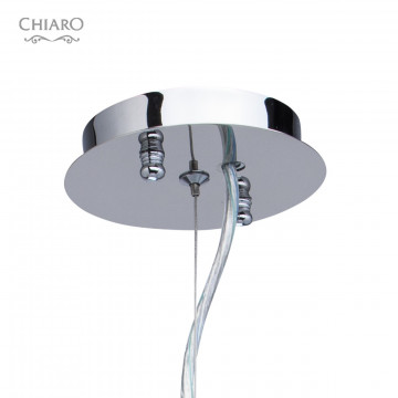 Подвесная люстра Chiaro Палермо 386010206, 6xE14x40W, прозрачный, хром, белый, металл, хрусталь, текстиль - миниатюра 8