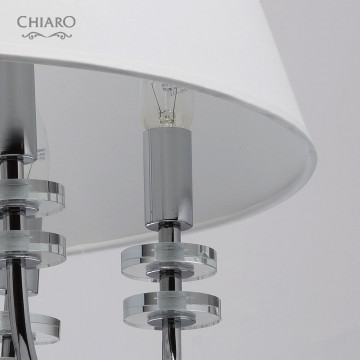 Подвесная люстра Chiaro Палермо 386010206, 6xE14x40W, прозрачный, хром, белый, металл, хрусталь, текстиль - миниатюра 9