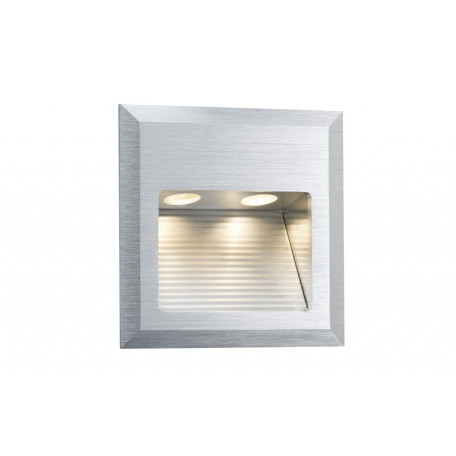 Встраиваемый настенный светодиодный светильник Paulmann Wall LED Quadro 93753, LED 2W, алюминий, металл