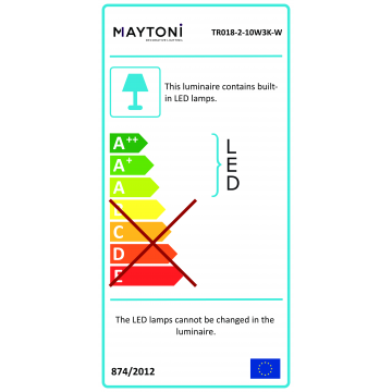 Светодиодный светильник Maytoni Kiat TR018-2-10W3K-W, LED 10W 3000K 1000lm CRI90, пластик - миниатюра 6