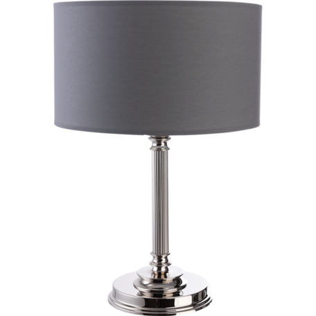 Настольная лампа Kutek Mood Tivoli TIV-LN-1(N), 1xE27x60W, хром, серый, металл, текстиль - миниатюра 1