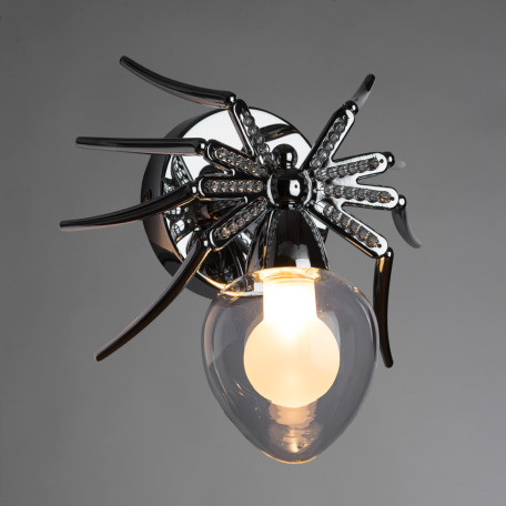 Настенный светильник Divinare Ragno 1309/02 AP-1, 1xG9x40W, хромированный, прозрачный, металл, металл со стеклом - фото 2