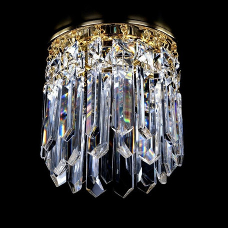 Встраиваемый светильник Artglass SPOT 13 CE SALE, 1xGU10x35W, золото, прозрачный с золотом, прозрачный, металл, хрусталь Artglass Crystal Exclusive
