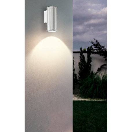 Настенный светильник Eglo Riga 94106, IP44, 1xGU10x3W, сталь, металл, стекло - миниатюра 2