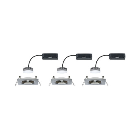 Встраиваемый светодиодный светильник Paulmann Premium LED 230V Slim Coin Satin 51mm dimmable 93890, IP44, LED 6,8W, матовый хром, металл - миниатюра 3