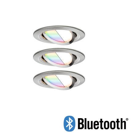 Встраиваемый светодиодный светильник Paulmann Nova Plus Premium SmartCoin BLE RGBW 93941, IP23, LED 2W, алюминий, металл