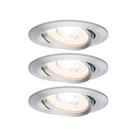 Встраиваемый светодиодный светильник Paulmann Nova Plus Reflector Coin dimmable 230V 93943, IP23, LED 6,8W, металл - миниатюра 1