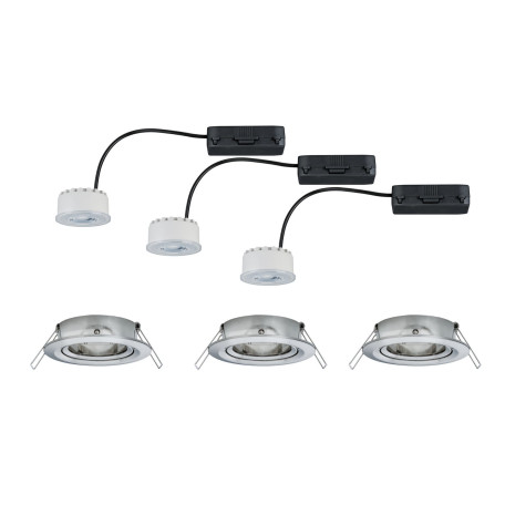 Встраиваемый светодиодный светильник Paulmann Nova Plus Reflector Coin dimmable 230V 93944, IP23, LED 6,8W, металл - миниатюра 4