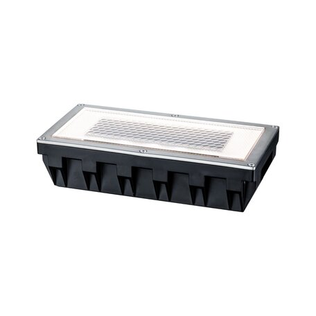 Встраиваемый в уличное покрытие светодиодный светильник Paulmann Solar Box LED 93775, IP67, LED 0,6W, сталь, металл с пластиком