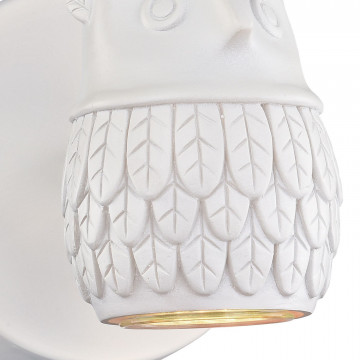 Настенный светильник с регулировкой направления света Favourite Gufo 2041-1W, 1xGU10x5W, белый, под покраску, металл, гипс - фото 3