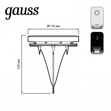 Схема с размерами Gauss GS001
