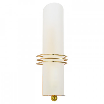 Настенный светильник Lussole Loft Selvino LSA-7701-01, IP21, 1xE14x40W, золото, белый, металл, стекло