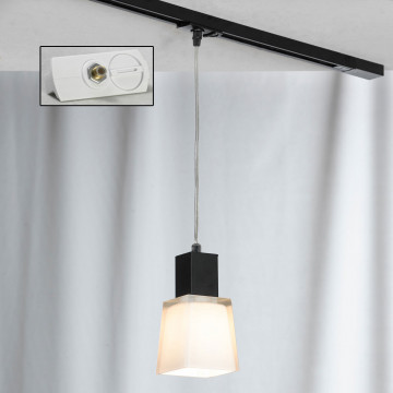 Подвесной светильник Lussole Loft Lente LSC-2506-01, IP21, 1xE14x40W, черный, белый, металл, стекло - миниатюра 3