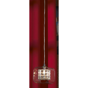 Подвесной светильник Lussole Loft Sorso LSC-8006-01, IP21, 1xG9x40W, хром, прозрачный, металл, стекло - миниатюра 2