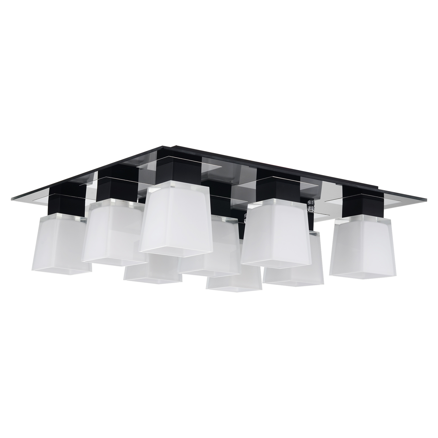 Потолочная люстра Lussole Loft Lente LSC-2507-09, IP21, 9xE14x40W, черный, белый, металл, стекло - фото 1