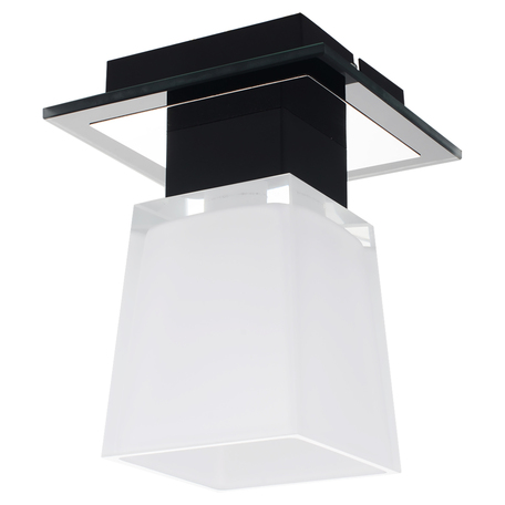 Потолочный светильник Lussole Loft Lente LSC-2507-01, IP21, 1xE14x40W, черный, белый, металл, стекло