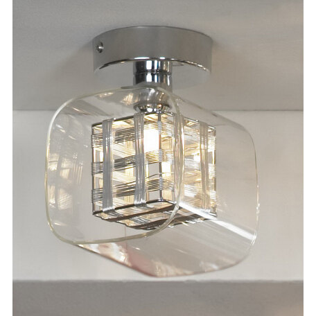 Потолочный светильник Lussole Loft Sorso LSC-8007-01, IP21, 1xG9x40W, хром, прозрачный, металл, стекло