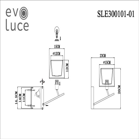 Схема с размерами Evoluce SLE300101-01
