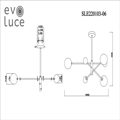 Схема с размерами Evoluce SLE220103-06