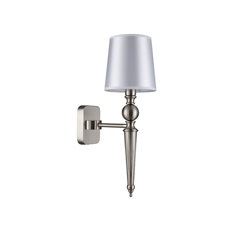 Бра Newport 3160 3161/A, Satin nickel Clear crystal Shade white L15*H46*Sp19 сm Е14 1*60W
