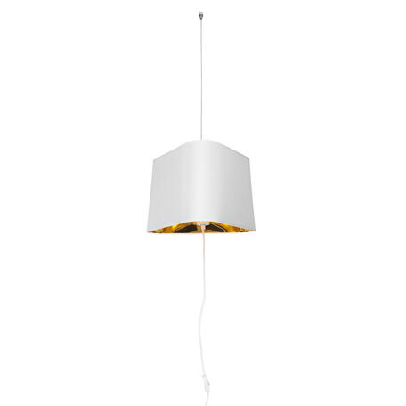 Подвесной светильник-торшер Loft It Nuage LOFT1167F-WH, 1xE27x60W, белый, белый с золотом, металл, текстиль