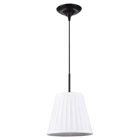 Подвесной светильник Lussole Loft Milazzo LSL-2916-01, IP21, 1xE14x40W, черный, белый, металл, текстиль