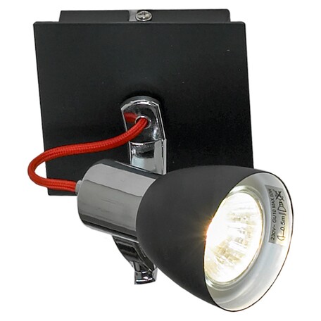 Потолочный светильник с регулировкой направления света Lussole Loft Frontino LSL-7401-01, IP21, 1xGU10x50W, черный, металл - фото 1
