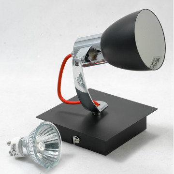 Потолочный светильник с регулировкой направления света Lussole Loft Frontino LSL-7401-01, IP21, 1xGU10x50W, черный, металл - миниатюра 2