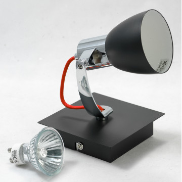 Потолочный светильник с регулировкой направления света Lussole Loft Frontino LSL-7401-01, IP21, 1xGU10x50W, черный, металл - фото 3