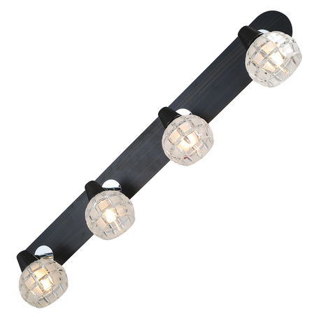 Потолочный светильник с регулировкой направления света Lussole Silandro LSL-8609-04, IP21, 4xG9x40W, хром, прозрачный, металл, стекло - миниатюра 1