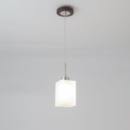 Подвесной светильник Citilux Оскар CL127111, 1xE27x75W, венге, белый, металл, стекло - миниатюра 4