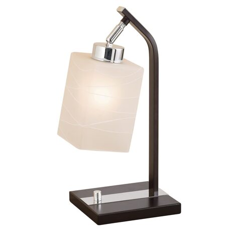 Настольная лампа Citilux Оскар CL127811, 1xE27x75W, венге, белый, металл, стекло